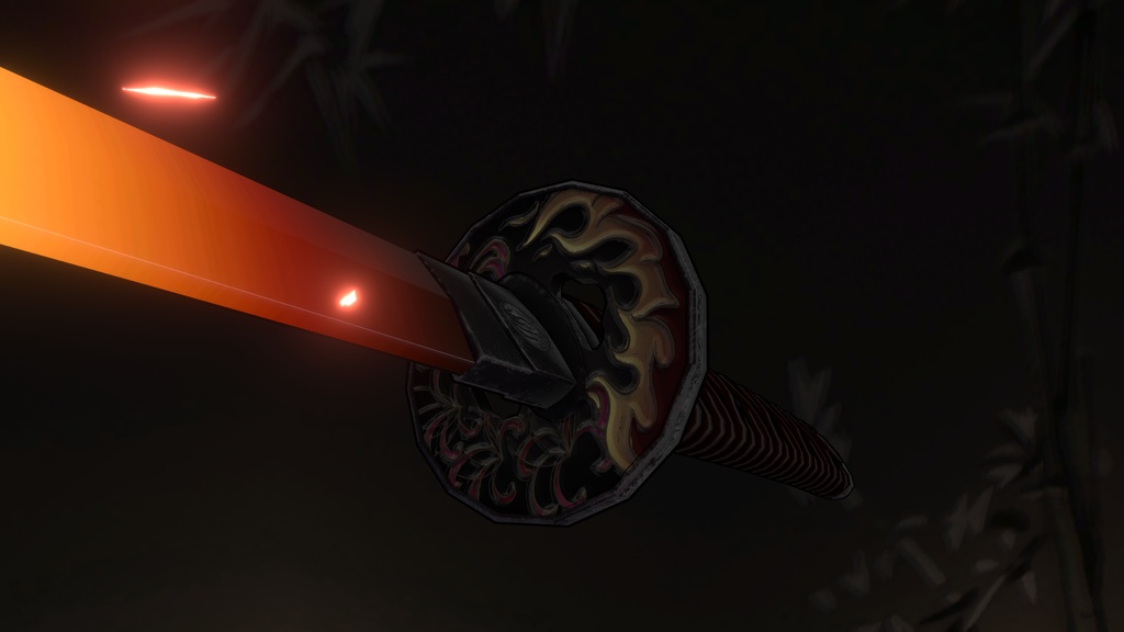 【3Dmodel】砕炎 迦具土【ModularAvatar対応ギミック付属】/FireBlade KAGUTSUCHI【Effect included】