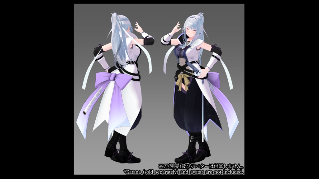 【3D衣装モデル】-妖討装束-(対応:桔梗、セレスティア、マヌカ、真冬)