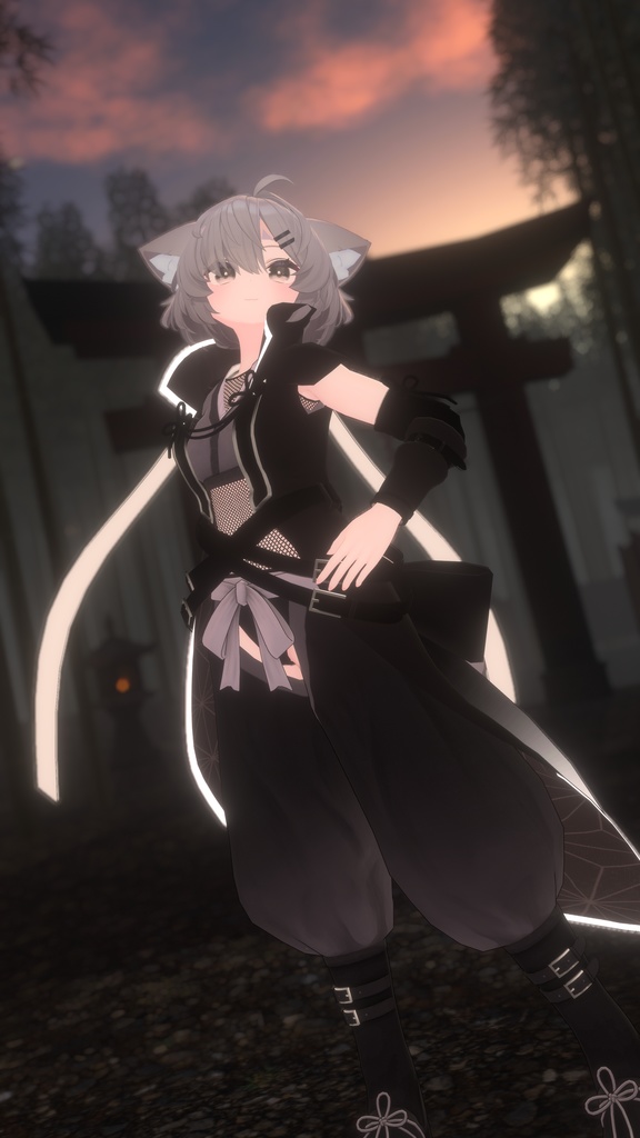 【3D衣装モデル】-妖討装束-(対応:桔梗、セレスティア、マヌカ、真冬)