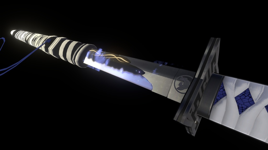 【3Dmodel】忍刀 烏鳴【ModularAvatarギミック付】/NinjaBlade KARASU-NAKI【Effect included】