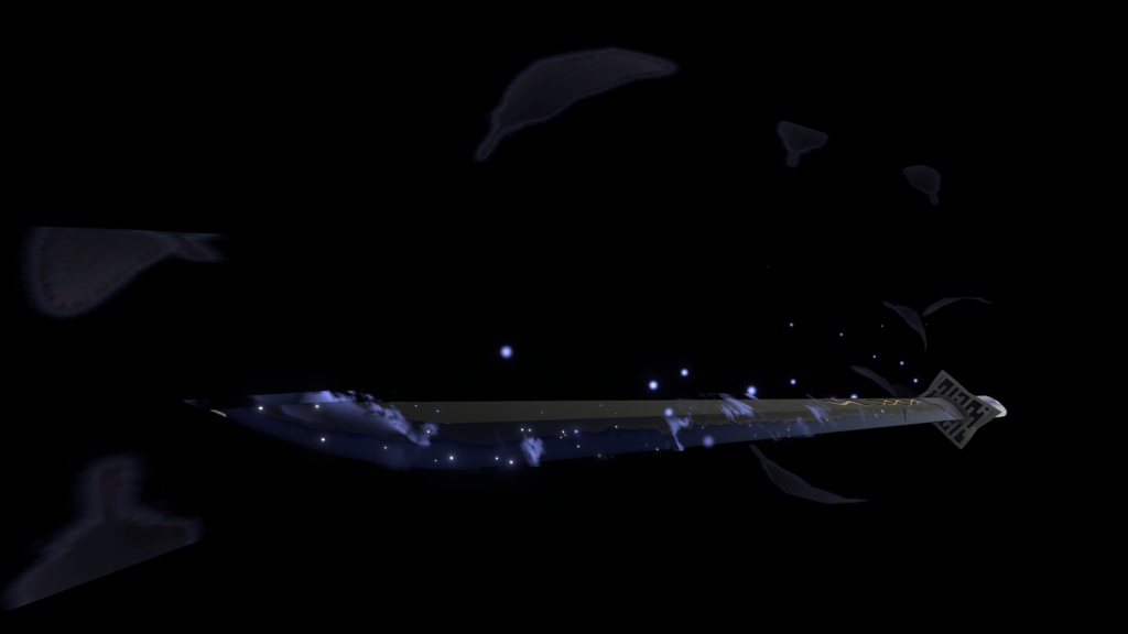 【3Dmodel】忍刀 烏鳴【ModularAvatarギミック付】/NinjaBlade KARASU-NAKI【Effect included】