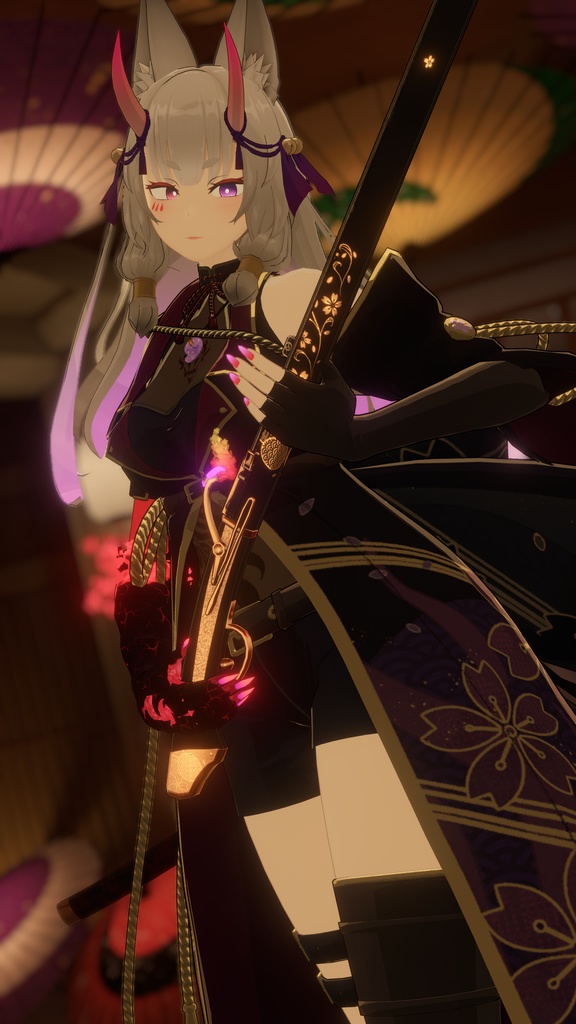 【3Dmodel】火銃 鬼ヶ島【ModularAvatarギミック付】/Matchlock gun Onigashima【Effect included】