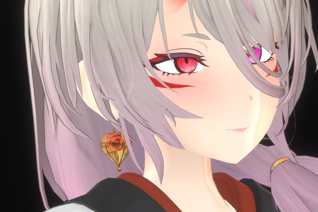 鬼灯の耳飾り/Hozuki EarRing【ModularAvatar対応】