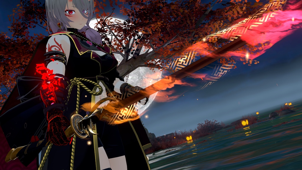 【3Dmodel】煌刃 穿月【ModularAvatarギミック付】/ShiningSword MoonBreaker【Effect included】