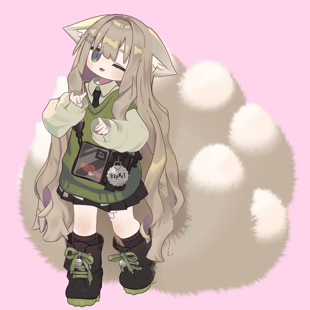 もふもふ”狐”プフェルちゃん/Fluffy"FOX"pfel【ModularAvatar対応】
