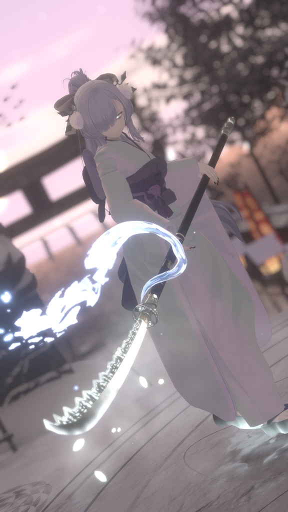 【3Dmodel】冰刃 冬環【両手持ちギミック付】/IceSword Towa【Effect included】