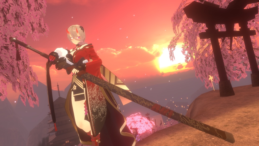 【3Dmodel】大刀 牙猟丸 【両手持ちギミック付】/GreatSword Garyo-maru