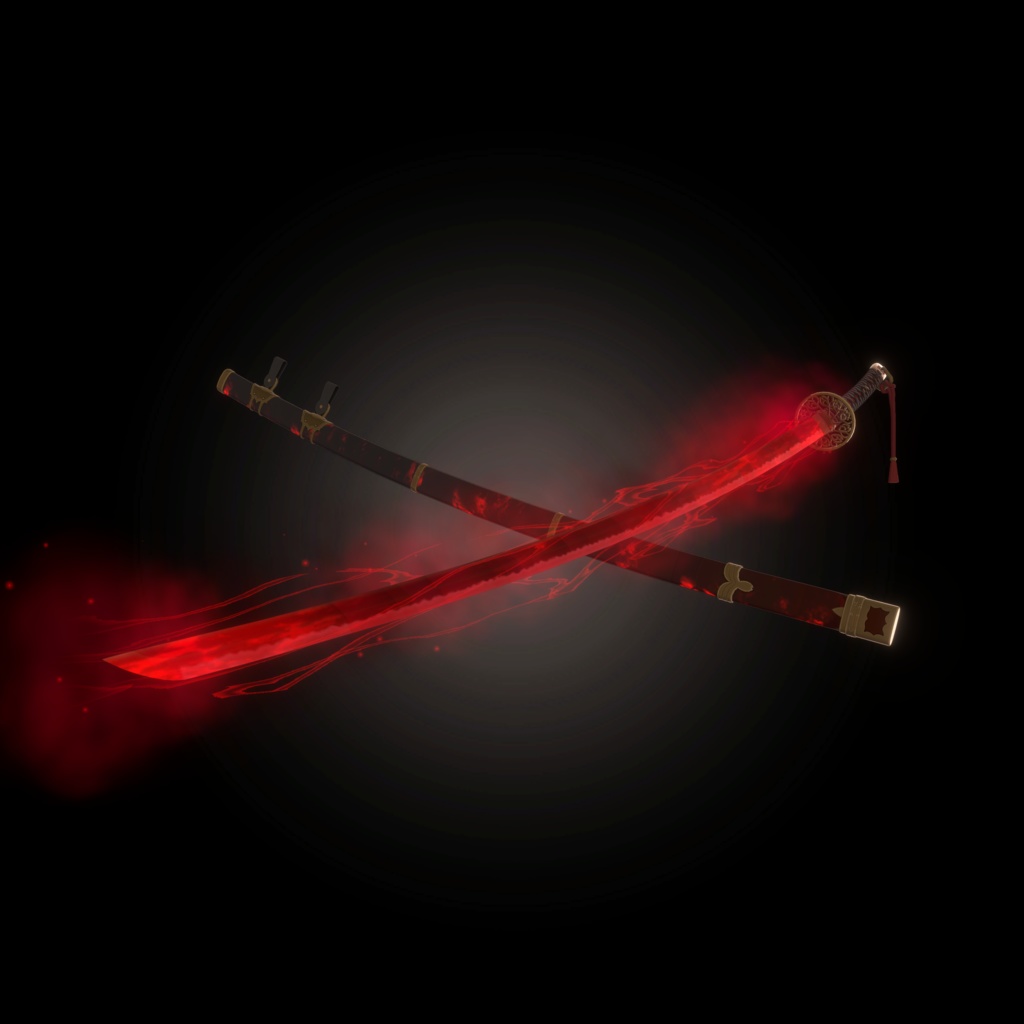 【3Dmodel】妖刀紅霧-深打-【MA対応】/Akagiri ーshinuchiー【Effect included】