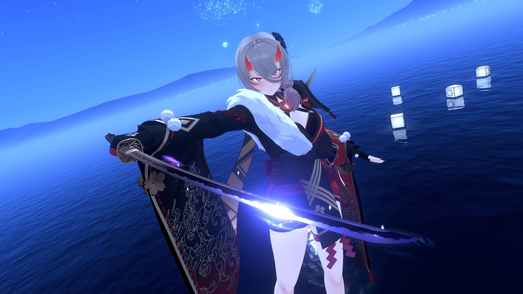 【3Dmodel】蒼刀 星紡ぎ【MA対応】/ HoshiTsumugi【Effect included】