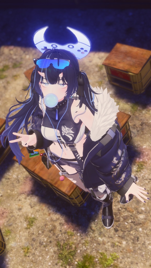 .。o○ダブルバブルが出来る!フーセンガム○o。.【全アバター対応】/【AvatarGimmick】Double BubbleGum!