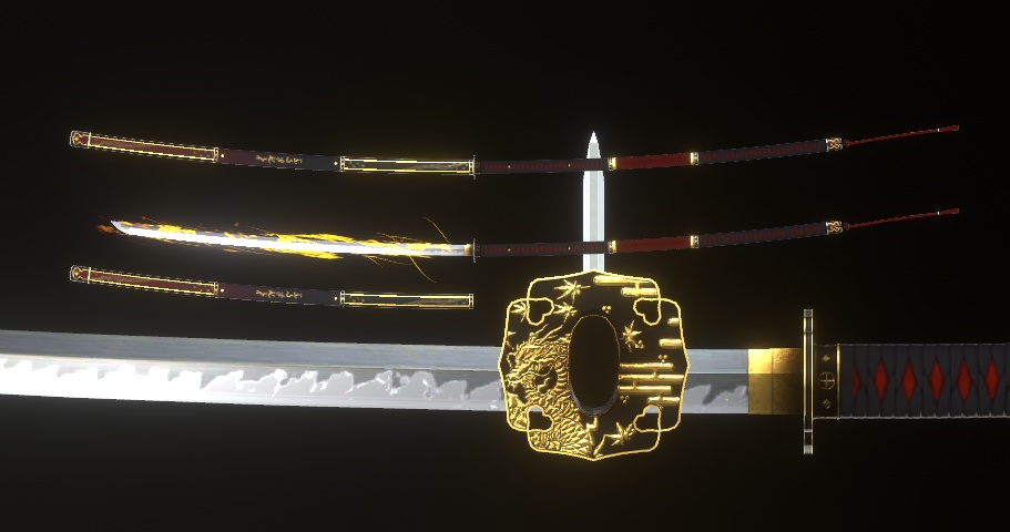 【3Dモデル】長巻刀 龍尾秋風【MA対応】/ Katana-TatsunooAkikaze