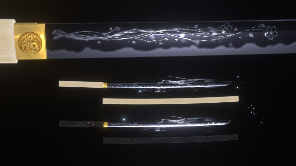 【公開セール】白鞘 雪月花【ギミック付武具】