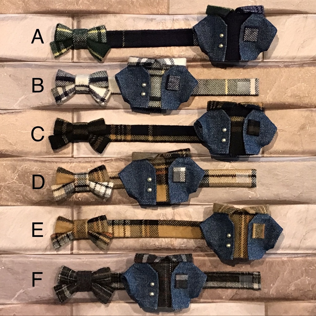 マフラーとデニムジャケットセット