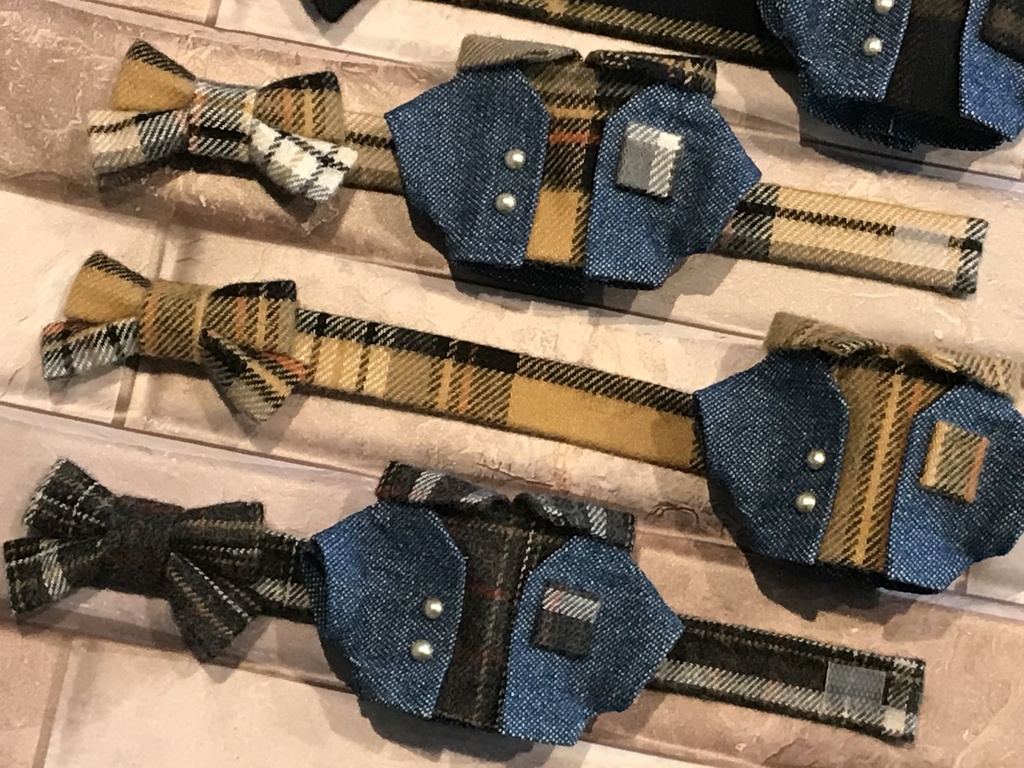 マフラーとデニムジャケットセット