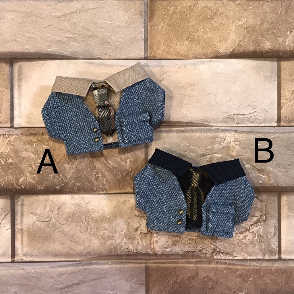 ネクタイとデニムジャケット