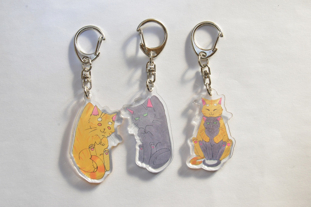 ねこアクリルキーホルダー