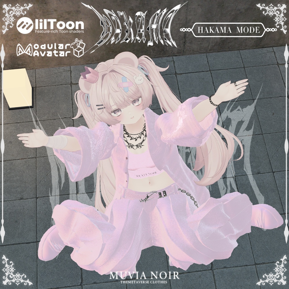 40%OFFセール❣【14アバター対応VRC想定衣装】♰袴モード♰