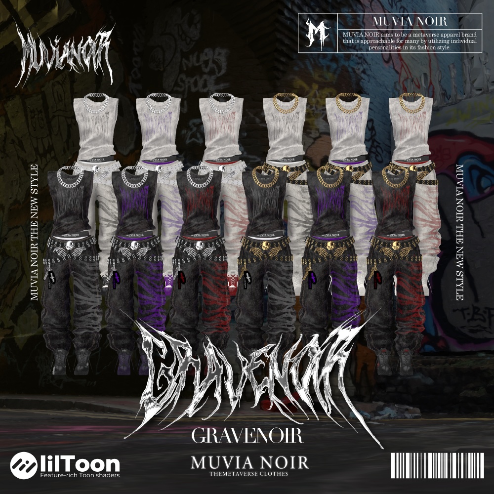 40%OFFセール❣【10アバター対応VRC想定衣装】♰GRAVENOIR♰