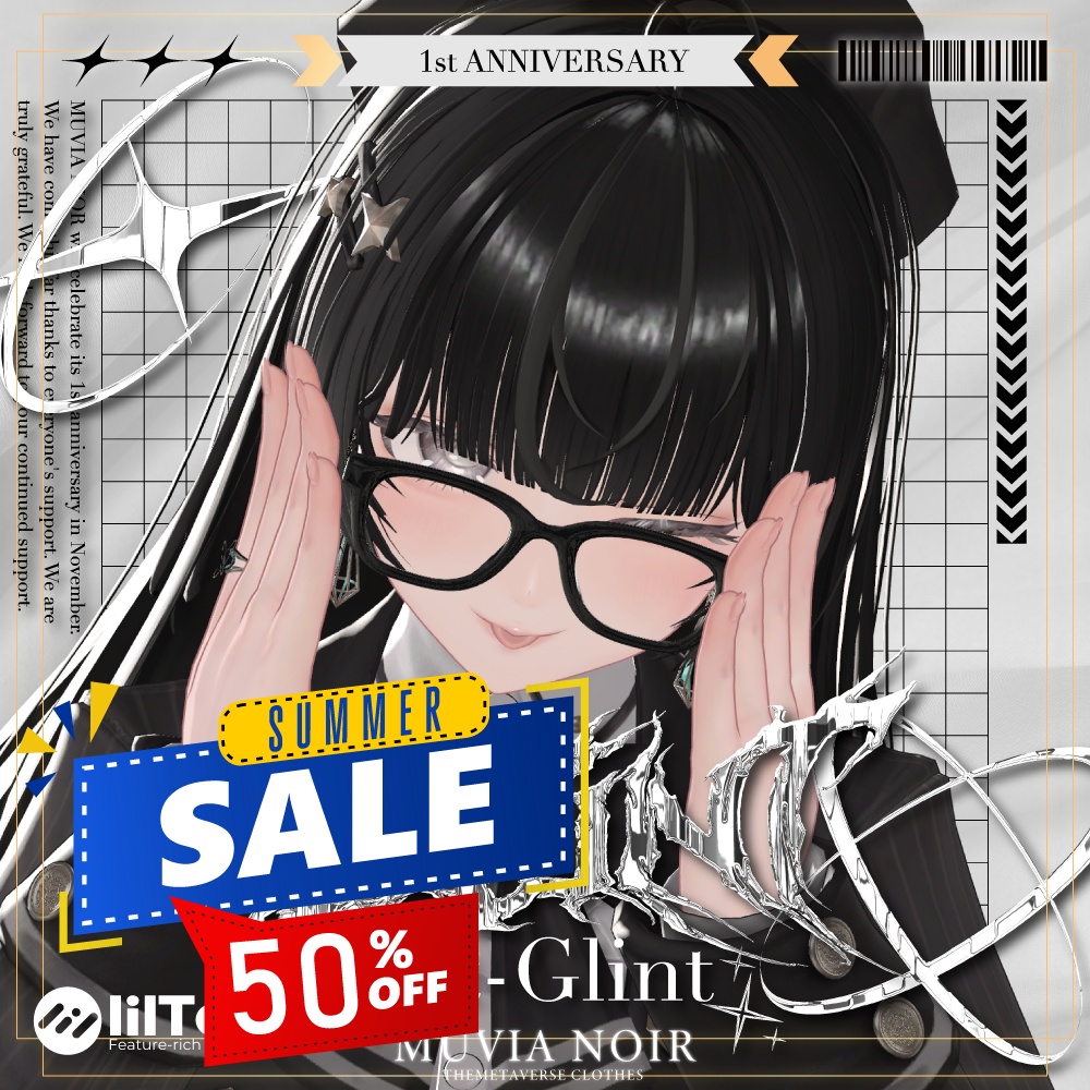 《50%offセール‼》♰1st-Glint♰ -黒縁メガネ-