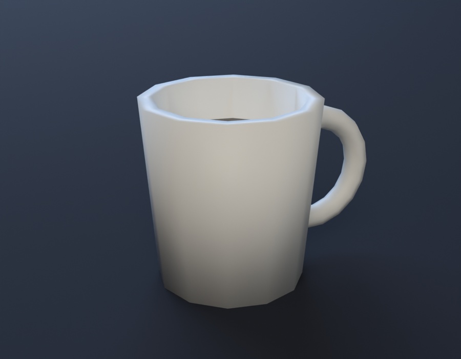 ローポリ3D小物 5点セット 夜の書斎/VRChat Blender Unity 対応 GLB FBX/机 ランプ 本 デスク周り 家具/低ポリ ローポリゴン 商用利用可