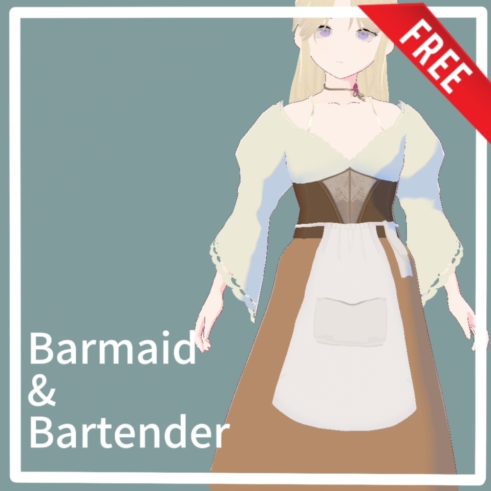 [VRoid]バーテンダーBarmaid suit