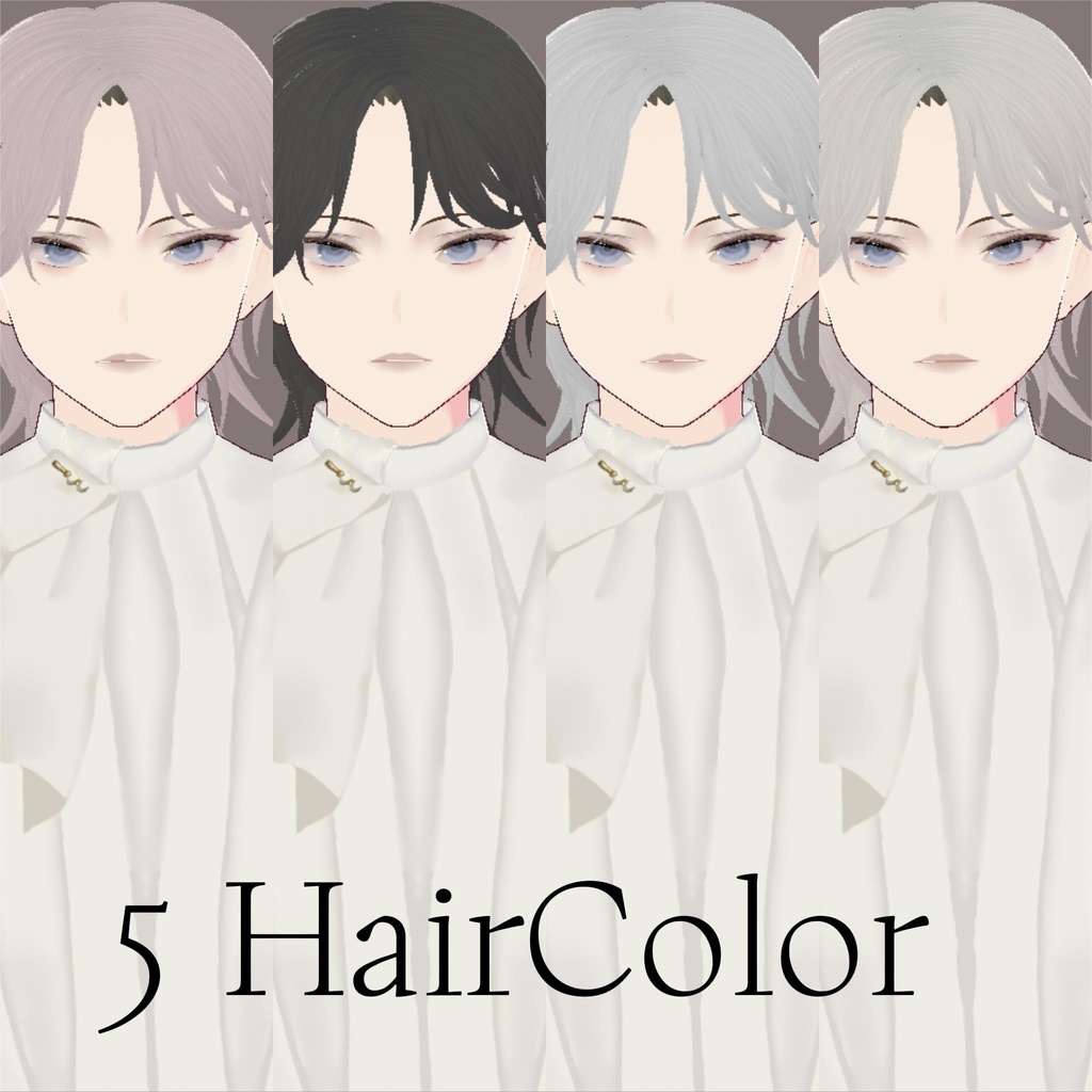 [VRoid]MJs Hair Texture|髪のテクスチャー(5色)