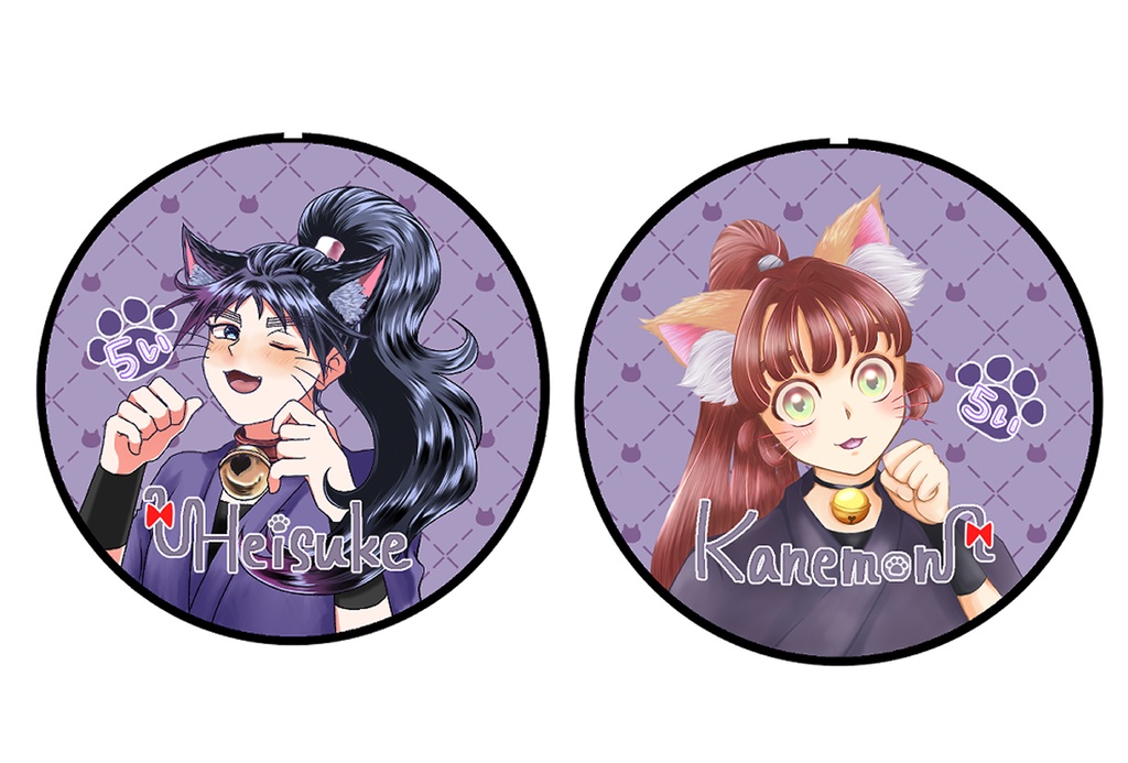 五いちゃんにゃんこ缶バッジセット