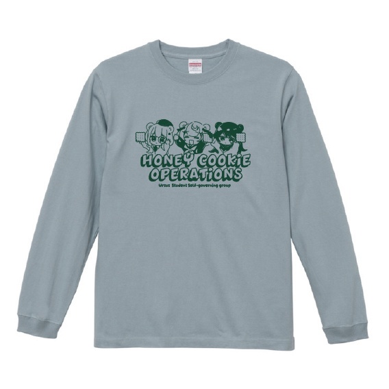 ハニオペ ロングスリーブTシャツ<アシッドブルー >