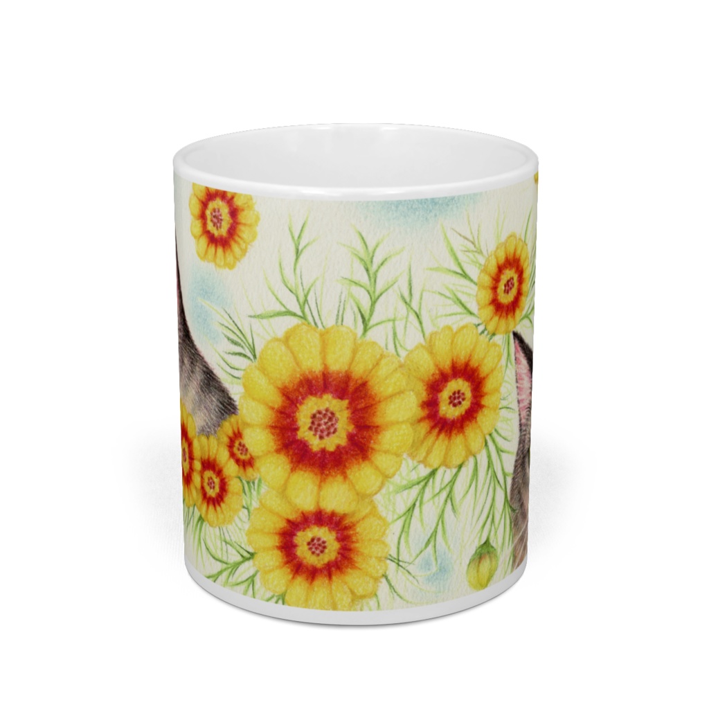 色鉛筆画 ねこマグカップ 風が運ぶ想い