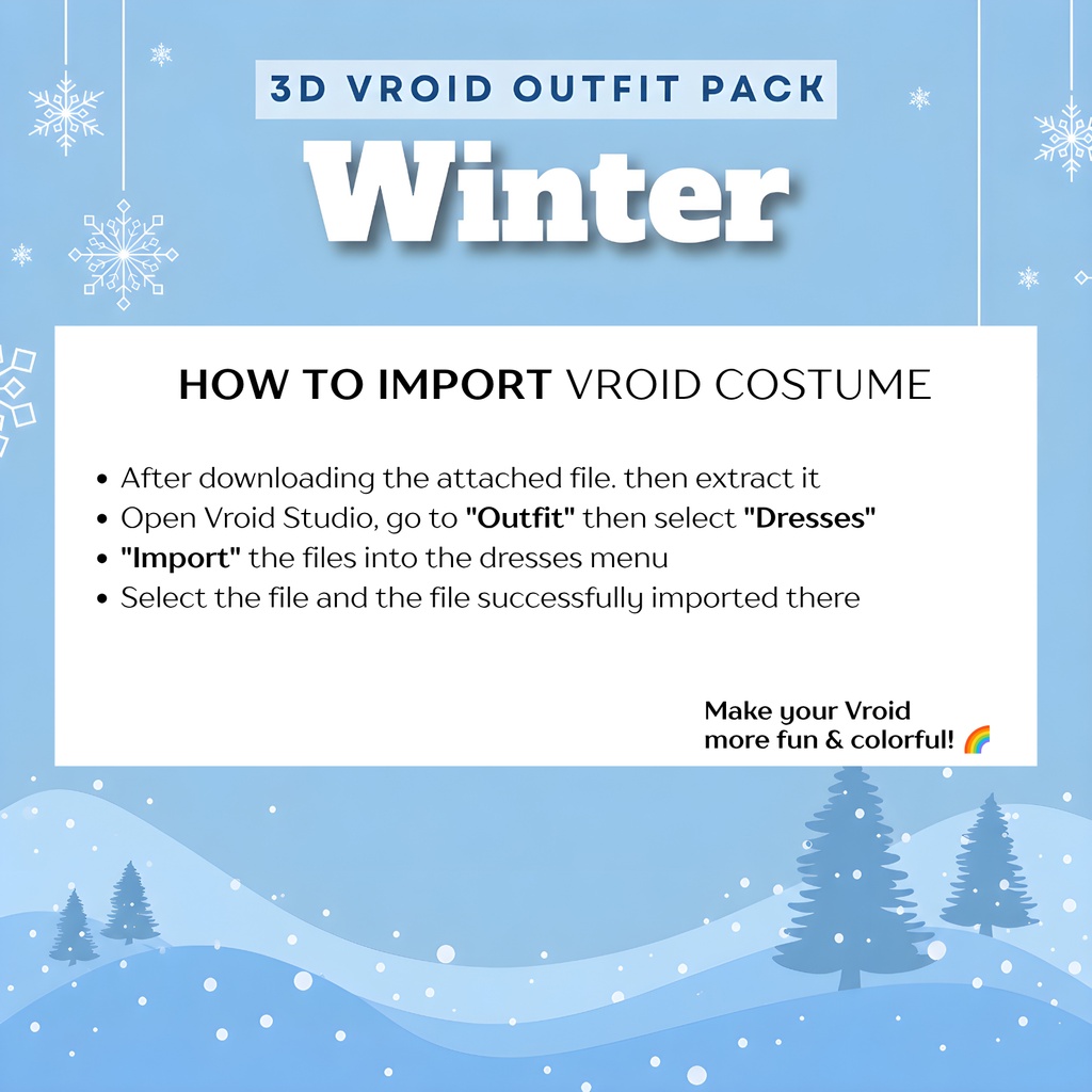 Clothes Clothing Knit Casual Vroid Winter Outfit Pack | Pastel VTuber Fashion, 3D Anime Avatar