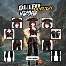**VRoid 海賊衣装セット | ゴシックファンタジー VTuberファッション | モジュラー式アバターアセット(デジタルダウンロード)