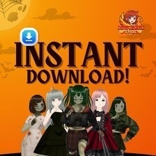 VRoid ストリートウェア・ハロウィン衣装パック | ゴシックVTuberファッション