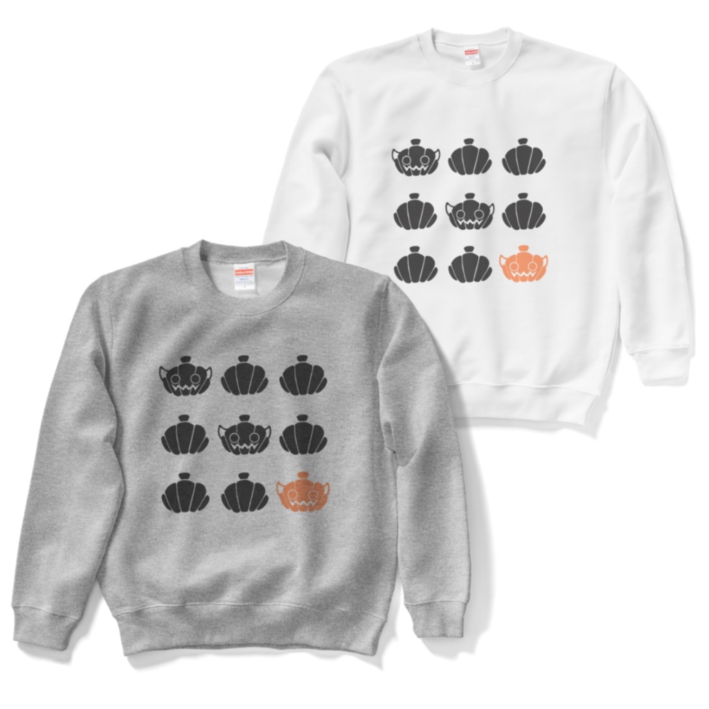 🎃ハロウィンかぼちゃ（グレー / ホワイト）