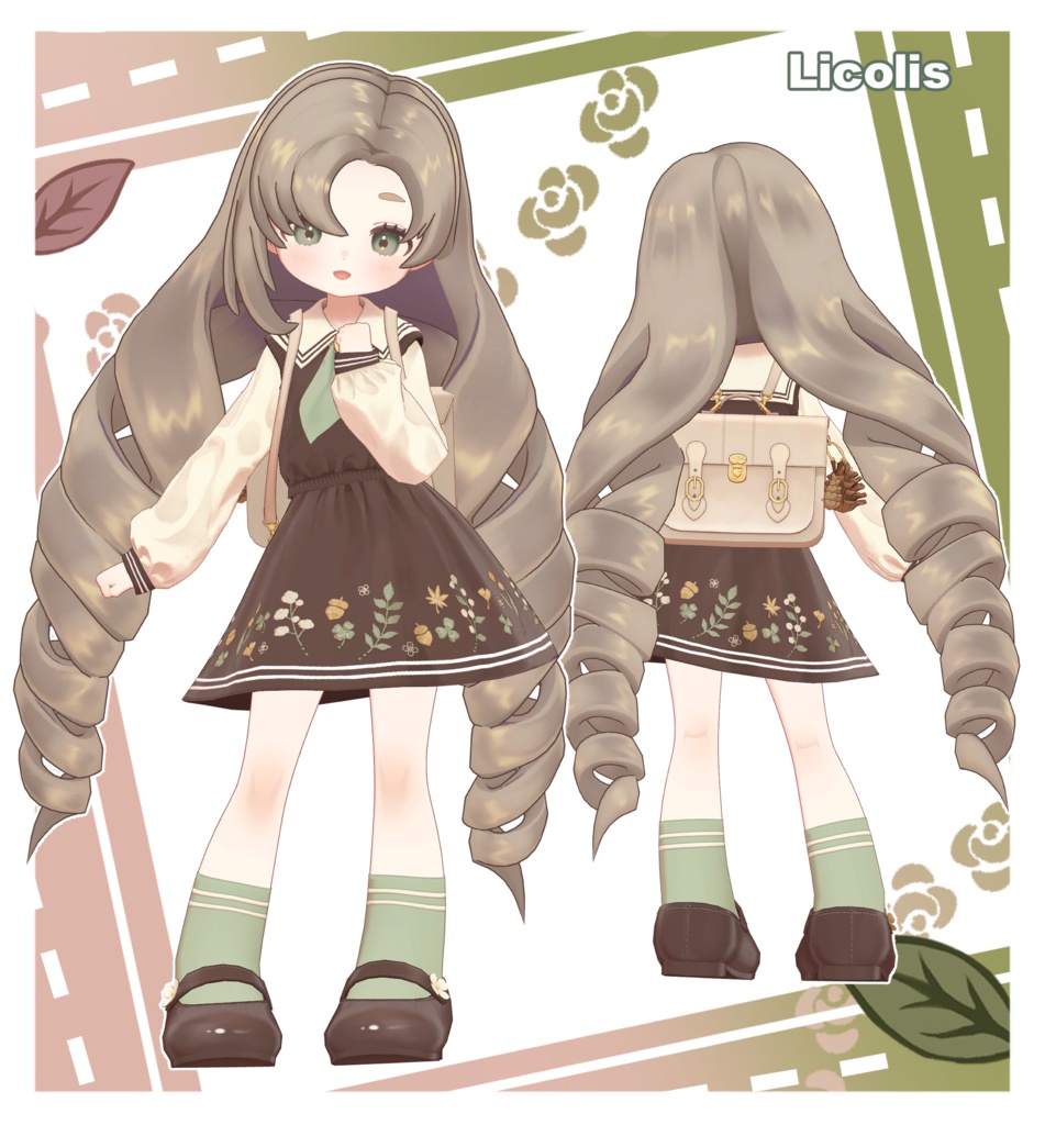 【3アバター対応】Rolling Rose Hair