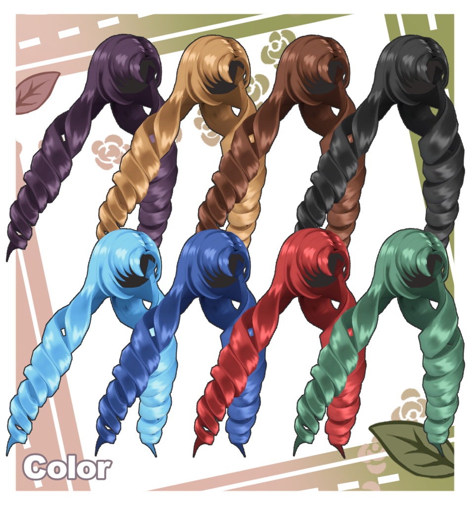 【3アバター対応】Rolling Rose Hair