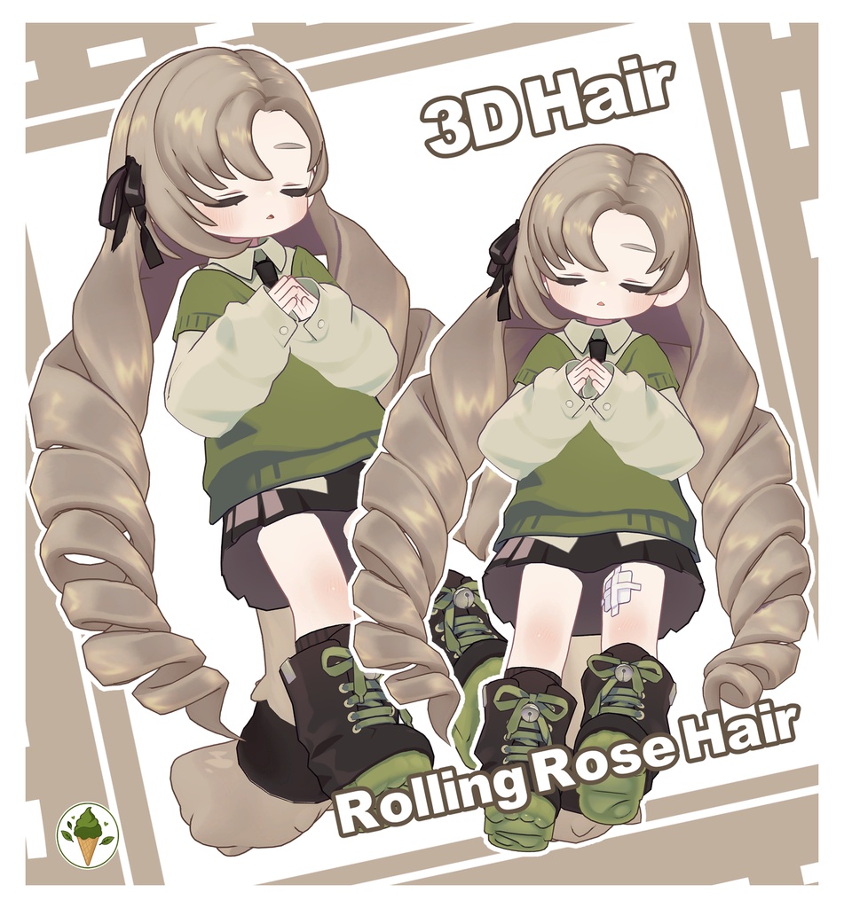 【セール中/まめふれんず/Kipfel】Rolling Rose Hair