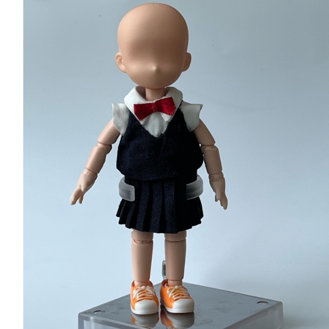 ねんどろいど　制服　ダッフルコート　マフラー５点セット（紺）