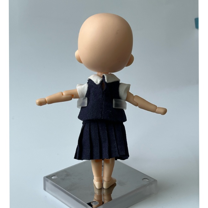ねんどろいど　制服　ダッフルコート　マフラー５点セット（紺）