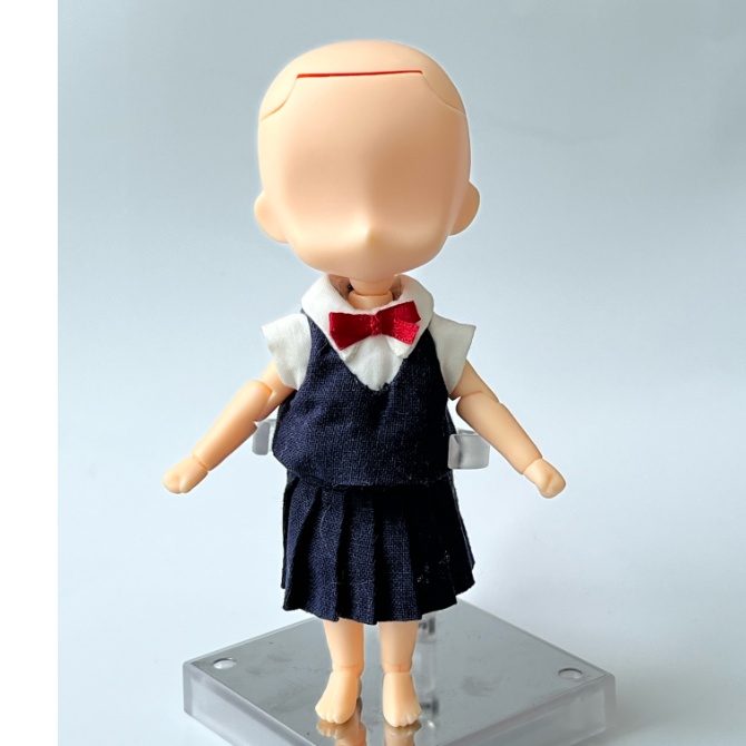 ねんどろいど　制服　ダッフルコート　マフラー５点セット（紺）