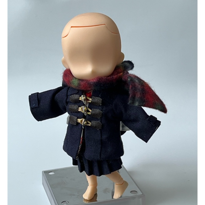 ねんどろいど　制服　ダッフルコート　マフラー５点セット（紺）