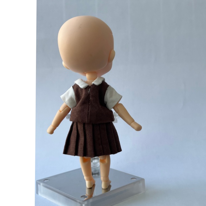 ねんどろいど　制服　ダッフルコート　マフラー５点セット（茶）