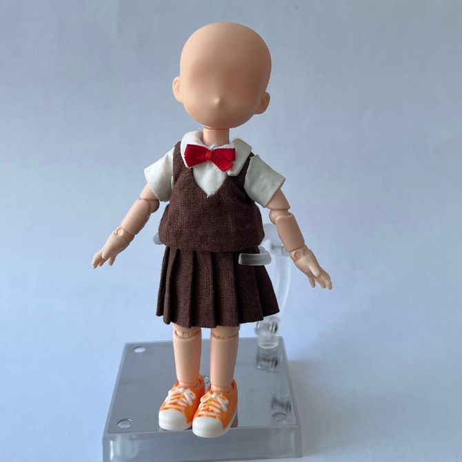 ねんどろいど　制服　ダッフルコート　マフラー５点セット（茶）