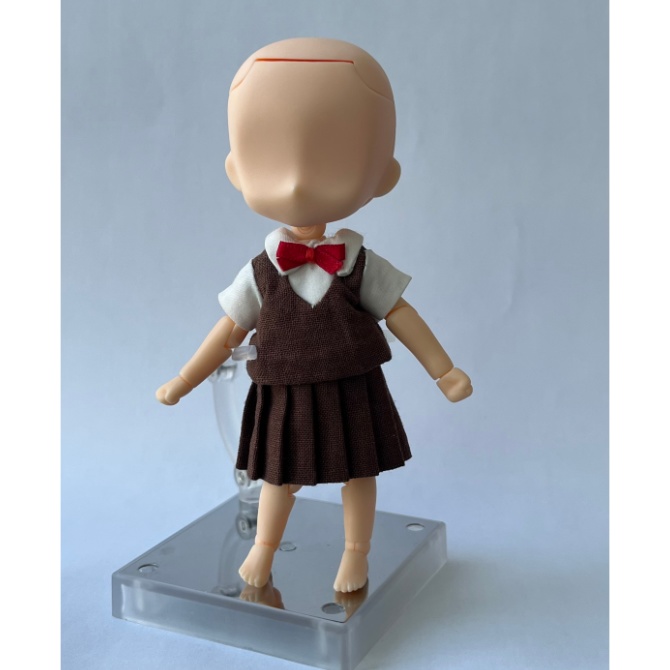 ねんどろいど　制服　ダッフルコート　マフラー５点セット（茶）