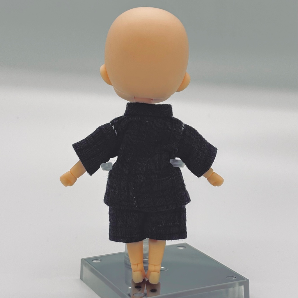 紬甚平 (黒)