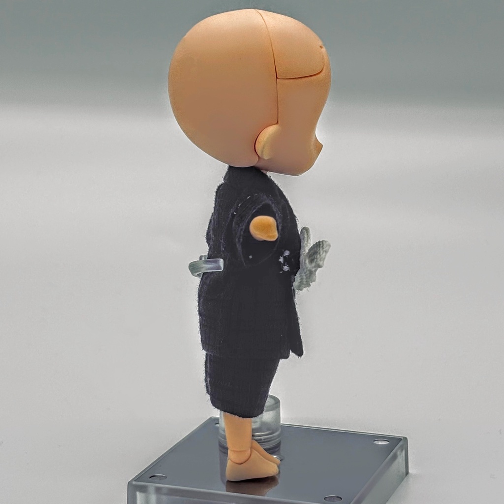 紬甚平 (黒)