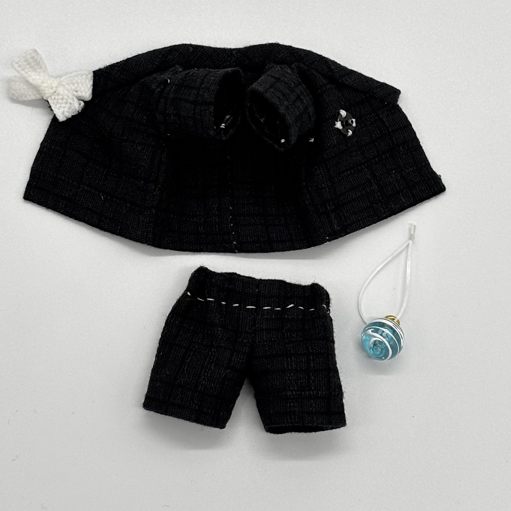 紬甚平 (黒)