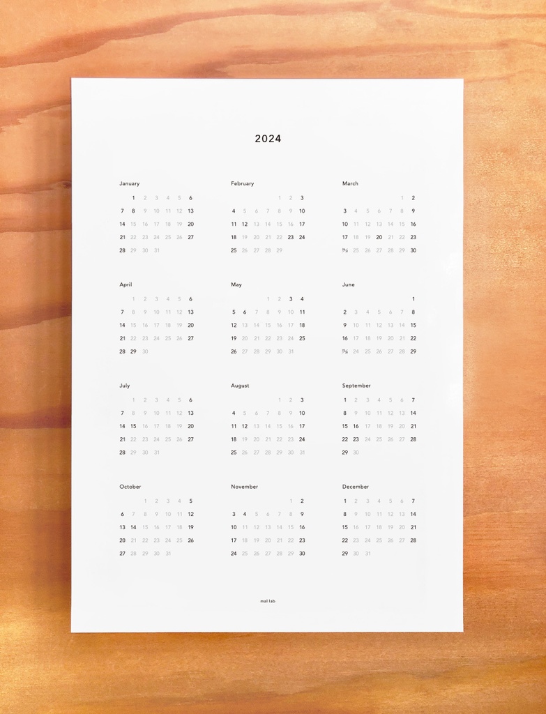 2024 ユポcalendar