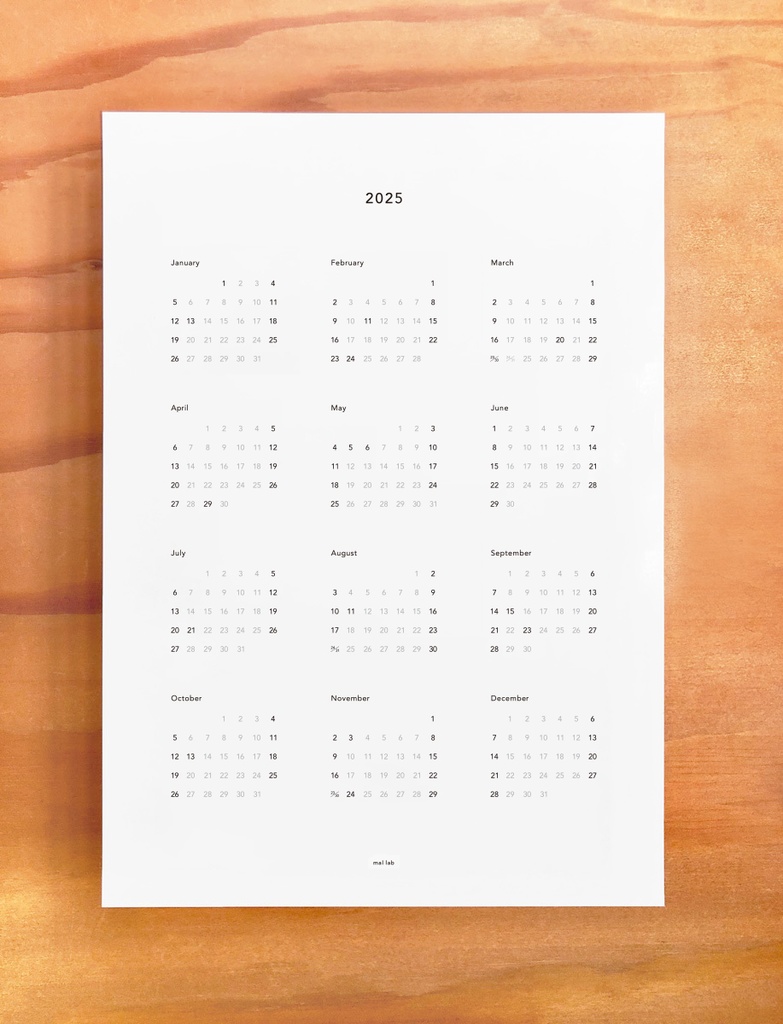 2025 ユポcalendar