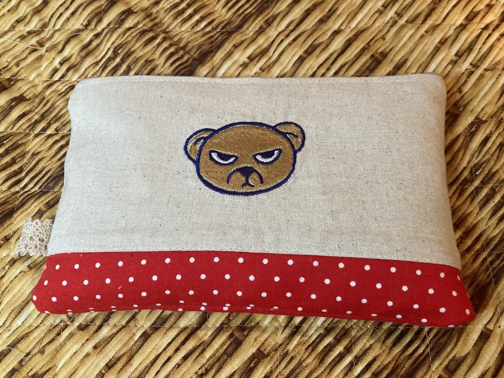 おまけ付き 暴れ熊風 マスクも入るファスナーケース さくらんぼの実 Booth