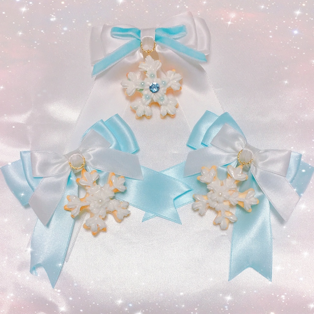 snow crystal(ネックレス、リング、ヘアクリップ)